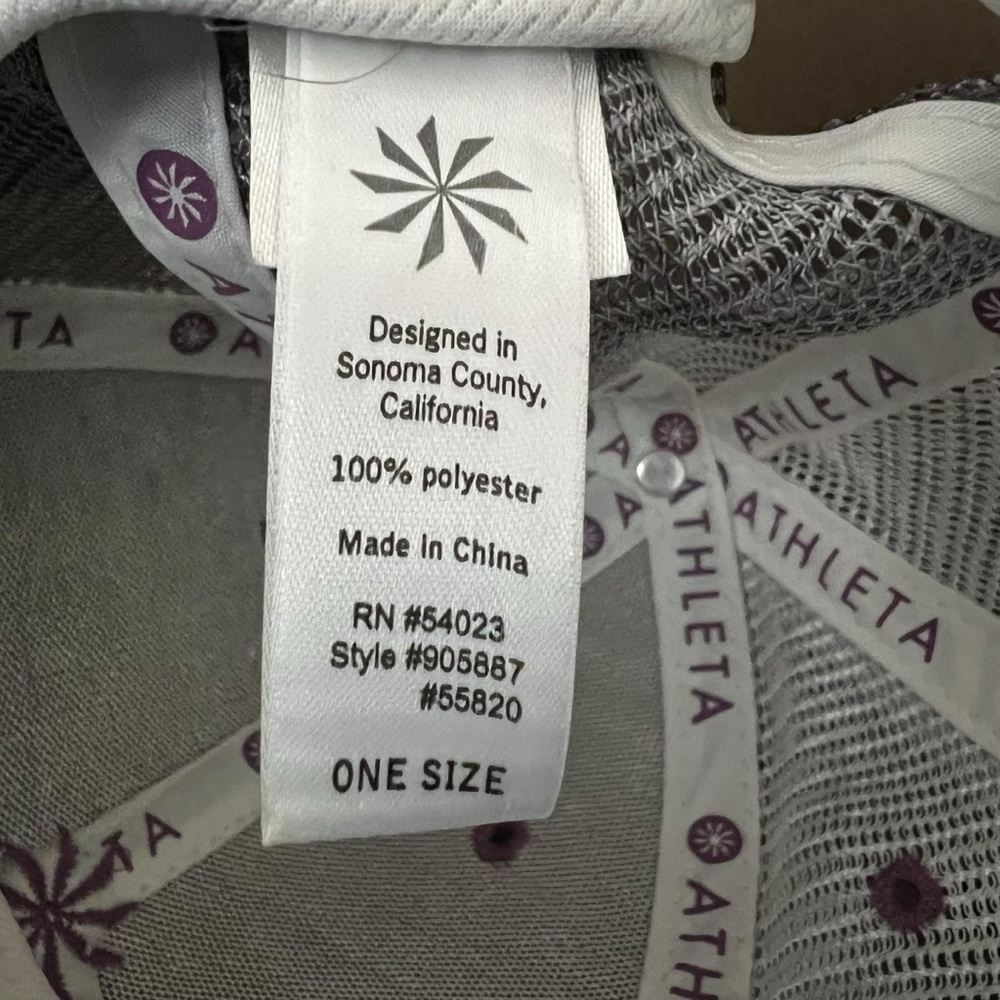 Athleta Gray and White SnapBack Cap - Picture 8 of 8